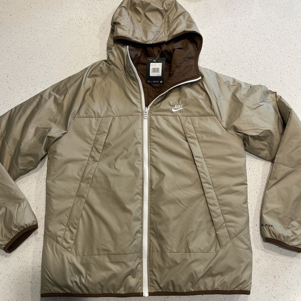 Nike NSW Therma-FIT Legacy Reversible Hooded Jacket. Men's Sz M (DH2783-247) NWT